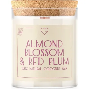 Svíčka Goodie Svíčka s dřevěným praskajícím knotem - Almond Blossom & Red Plum 160 g
