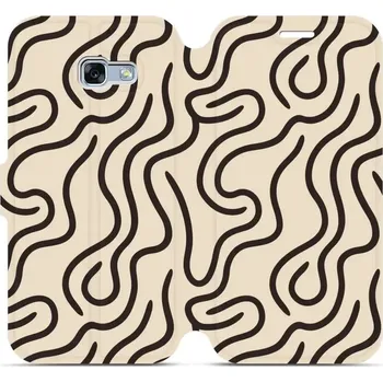 Pouzdro na mobilní telefon Flipové pouzdro Mobiwear - Samsung Galaxy A5 2017 - VA60S Linky (Knížkové flip pouzdro, obal, kryt na mobil Samsung Galaxy A5 2017 - VA60S Linky, materiál Umělá kůže + TPU - ochrana 360°, stojánek, silikonová vanička, magnetické zavírání)