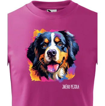 Chlapecké tričko Dětské tričko Bernský salašnícky pes, Barva Purpurová, Velikost 146 cm/10 roků, Canvas Dětské tričko 2428