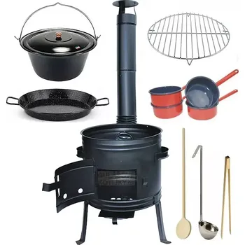 kotlíky Kotlíkový set Párty 3 v 1 smalt 39 FULL (gulášová souprava pro zahradní sešlost)