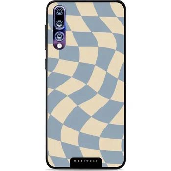 Pouzdro na mobilní telefon Lesklý kryt Mobiwear Glossy - Huawei P20 Pro - GA59G Modrá a béžová šachovnice (Prémiové lesklé pouzdro, obal, kryt Mobiwear Glossy na mobil Huawei P20 Pro - GA59G Modrá a béžová šachovnice, materiál Plast + TPU silikon - krytí po všech stranách,)