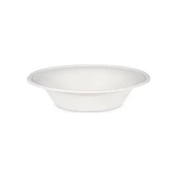 Jednorázové nádobí Miska kulatá BIO cukrová třtina 700 ml (50 ks) - bílá