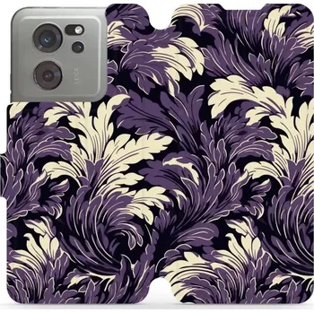 Pouzdro na mobilní telefon Flipové pouzdro Mobiwear - Xiaomi 13T / 13T Pro - VA46S Fialové rostliny (Knížkové flip pouzdro, obal, kryt na mobil Xiaomi 13T / 13T Pro - VA46S Fialové rostliny, materiál Umělá kůže + TPU - ochrana 360°, stojánek, silikonová vanička, magnetické zavírání