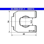 Držák, brzdová hadice ATE 03.5004-0101.1
