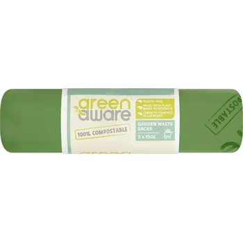 Pytle na odpadky GreenAware GreenAware, Kompostovatelné pytle na zahradní odpad 150L, 3 ks.