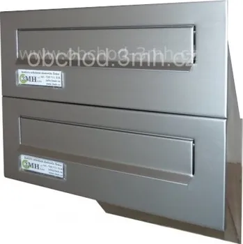 Poštovní schránka 3MH s.r.o. Poštovní schránka šikmá k zazdění do sloupku NEREZ 2x Varianta: základní