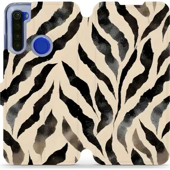 Pouzdro na mobilní telefon Flipové pouzdro Mobiwear - Xiaomi Redmi Note 8T - VA53S Zebří (Knížkové flip pouzdro, obal, kryt na mobil Xiaomi Redmi Note 8T - VA53S Zebří, materiál Umělá kůže + TPU - ochrana 360°, stojánek, silikonová vanička, magnetické zavírání)