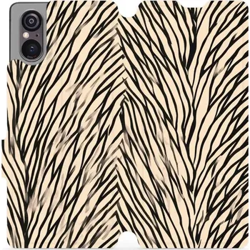 Pouzdro na mobilní telefon Flipové pouzdro Mobiwear - Sony Xperia 5 V - VA52S V koruně stromu (Knížkové flip pouzdro, obal, kryt na mobil Sony Xperia 5 V - VA52S V koruně stromu, materiál Umělá kůže + TPU - ochrana 360°, stojánek, silikonová vanička, magnetické zavírání)