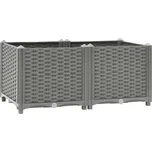 Vyvýšený záhon 80 x 40 x 38 cm šedý