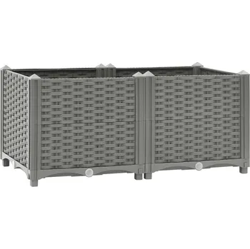 Vyvýšený záhon Vyvýšený záhon 80 x 40 x 38 cm šedý