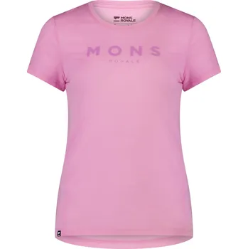 cyklistický dres Dámské merino triko Mons Royale Icon Tee Pop pink Růžová XS