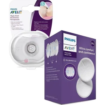 Philips AVENT Chránič bradavek - small 2 ks + ster.krabička Prsní vložky jednorázové 24