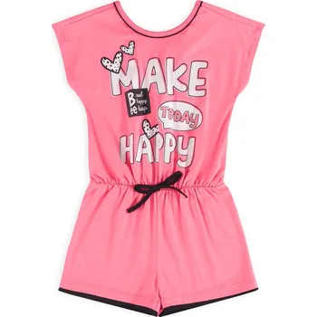 Dívčí pyžamo Dívčí overal BEE LOOP MAKE HAPPY růžový Velikost: 116