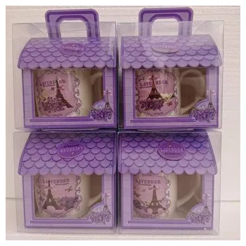 Hrnek s levandulí domeček