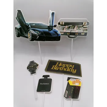 Party dekorace Loranc Zápich na dort - Mužský svět