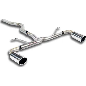 Střední díl výfuku Spojovací trubka + zadní trubka Pravá O100 - Levá O100(odstranění tlumiče výfuku) Supersprint 522144