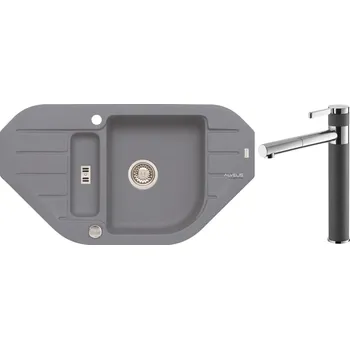 Alveus Set Niagara 60 Granitový dřez rohový 900x500 mm + baterie Zina 04, steel, SETA497