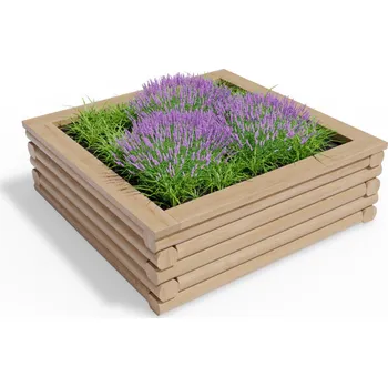 Květináč Vyvýšený dřevěný záhon 130 x 130 cm, výška 43,5 cm, čtvercový