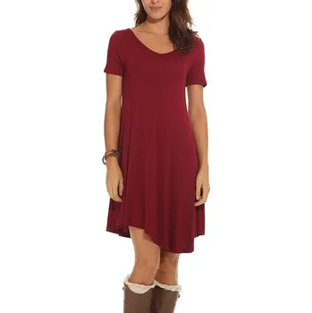 Dámské šaty Dámské minišaty vel. L Vínově červená