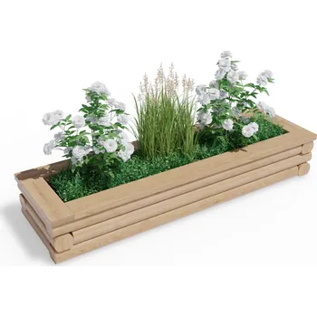Květináč Vyvýšený dřevěný záhon 50 x 170 cm, výška 27,5 cm, obdélníkový