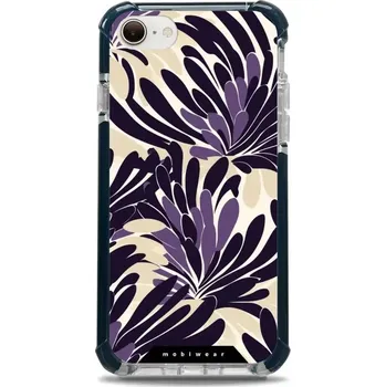 Pouzdro na mobilní telefon Odolný obal Mobiwear MagSafe Elite Bumper - Apple iPhone 7 / 8 / SE 2020 / SE 2022 - DA47D Fialová flóra (Odolný kryt, pouzdro, obal Mobiwear Elite Bumper na mobil Apple iPhone 7 / 8 / SE 2020 / SE 2022 - DA47D Fialová flóra, materiál Plast + TPU silikon 