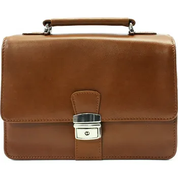 Pánská kožená etue 611-2411A světle hnědá s držadlem, Arwel