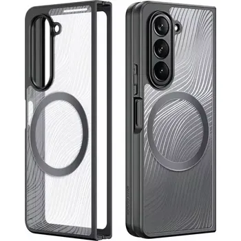 Pouzdro na mobilní telefon Silikonové pouzdro Dux Ducis Aimo Mag na mobil Samsung Galaxy Z Fold5 čiré - černé s podporou MagSafe (DUX DUCIS Aimo - pancéřové pouzdro pro Samsung Galaxy Z Fold5, černé)