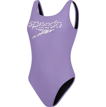 Dámské plavky Dámské Jednodílné plavky SPEEDO LOGO DEEP U-BK HI LEG 1PC AF 8-12369H105 – Fialová 30