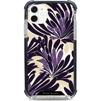Pouzdro na mobilní telefon Odolný obal Mobiwear MagSafe Elite Bumper - Apple iPhone 11 - DA47D Fialová flóra (Odolný kryt, pouzdro, obal Mobiwear Elite Bumper na mobil Apple iPhone 11 - DA47D Fialová flóra, materiál Plast + TPU silikon + kov - zesílená ochrana telefonu, podpora)