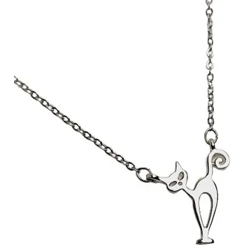 Řetízek Dámský řetízek s přívěskem ve tvaru kočky