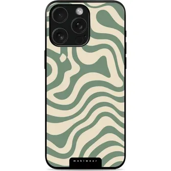 Pouzdro na mobilní telefon Lesklý kryt Mobiwear Glossy - Apple iPhone 15 Pro Max - GA57G Zelené a béžové zkrouceniny (Prémiové lesklé pouzdro, obal, kryt Mobiwear Glossy na mobil Apple iPhone 15 Pro Max - GA57G Zelené a béžové zkrouceniny, materiál Plast + TPU silikon - krytí po)