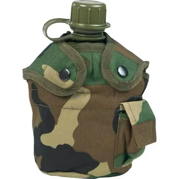 Kempingové nádobí Polní láhev BEST CLASS woodland (Dokonalé repro Americké polní láhve, vysoce kvalitně provedená, dodávána včetně pitítka.)