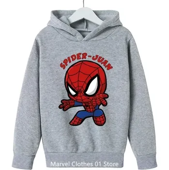 Chlapecký svetr Spiderman Dětská mikina s potiskem oblíbeného akčního hrdiny - Spidermana Barva: Šedá, Velikost: 160 / 13-14 let
