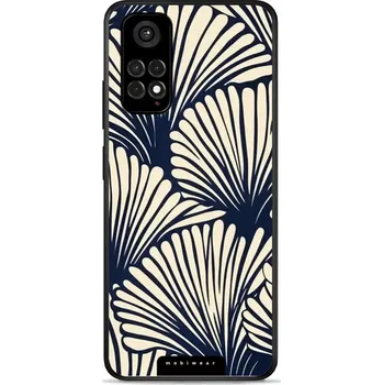 Pouzdro na mobilní telefon Lesklý kryt Mobiwear Glossy - Xiaomi Redmi Note 11 / 11S - GA41G Béžové květy na modré (Prémiové lesklé pouzdro, obal, kryt Mobiwear Glossy na mobil Xiaomi Redmi Note 11 / 11S - GA41G Béžové květy na modré, materiál Plast + TPU silikon - krytí po všech)
