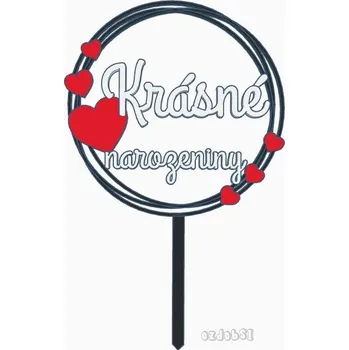 Krásné narozeniny č.2 - dortový zápich