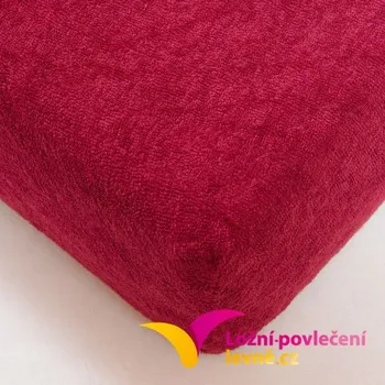 Prostěradlo Nikol FROTÉ prostěradlo bordó 180x200cm