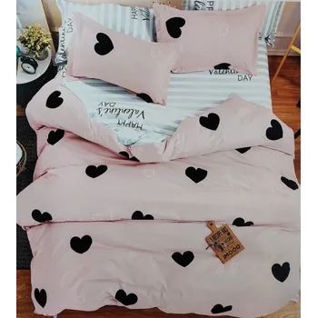 Povlečení 7DÍLNÉ POVLEČENÍ srdce RŮŽOVÁ