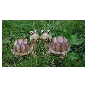 Zahradní dekorace Želva design dřevo menší
