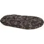 Polštář ovál Kost černo/bílý 120 cm