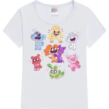 Dívčí tričko Smiling Critters Dětské tričko s potiskem na motivy oblíbených postaviček "Smiling Critters" (vel. 80 - 150) Barva: Bílá, Velikost: 3XL 130-140 cm