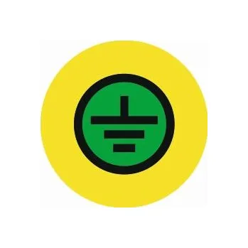 CUPRO Tabulka 30B-znak uzemnění-zeleno/žlutá 14mm F, samolepící 30B