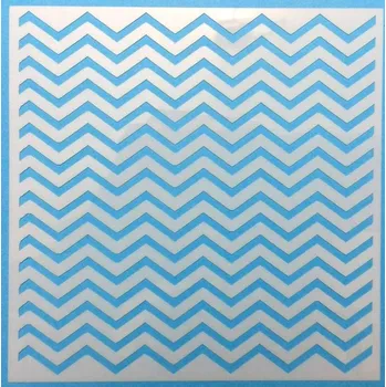 Plastová šablona mix 13x13cm - Cik cak