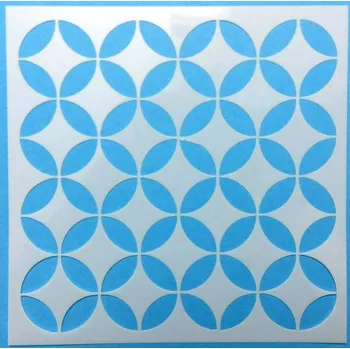 Plastová šablona mix 13x13cm - Kružnice