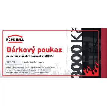 Dárková krabička worksafety.cz Dárkový poukaz ROPE HALL - 3000 Kč