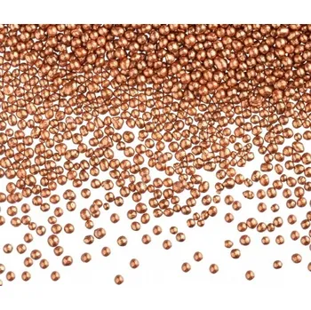 Jedlá dekorace na dort Cukrové zdobení Kuličky dekorační bronzové, máček, 50g