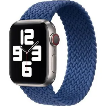Řemínek na hodinky Nylonový řemínek s copánkovým vzorem pro Apple Watch 42mm / 41mm / 40mm / 38mm - S - modrý