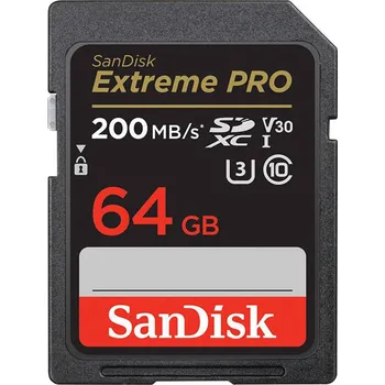 SanDisk Extreme PRO SDXC 64 GB 200 MB/s…