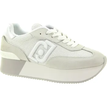 Dámské tenisky LIU JO Dámské kožené stříbrné tenisky BA4081PX03104370-SILVER-245 Velikost 41