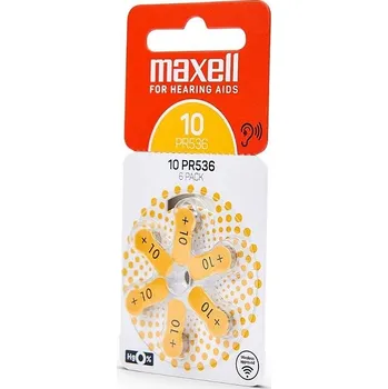 Článková baterie Maxell 10 6/1, 10 PR70 A6BS, 1,45V - baterie do naslouchátek