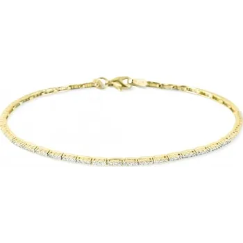 Náramek Luxur, Elegantní náramek Consuela, žluté zlato se zirkony, délka: 18 cm, 1440638-0-18-1